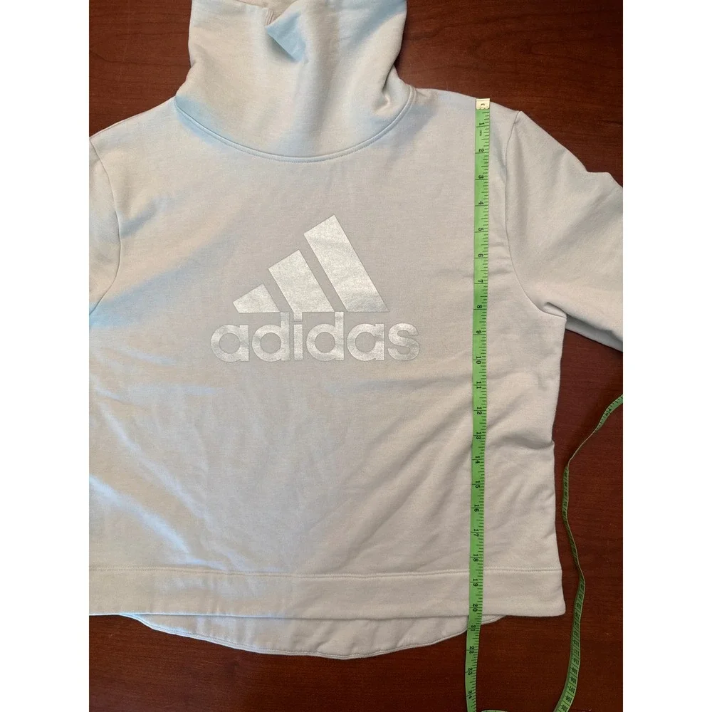 Adidas girls XL 16 light pale green high slouch neck sweatshirt‎